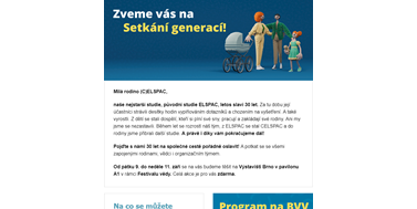 Zveme vás na setkání generací od 9. do 11. září na BVV!