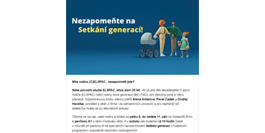 Nezapomeňte na Setkání generací od 9. do 11. září na BVV!