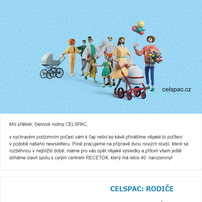 Novinky a informace ze studie CELSPAC