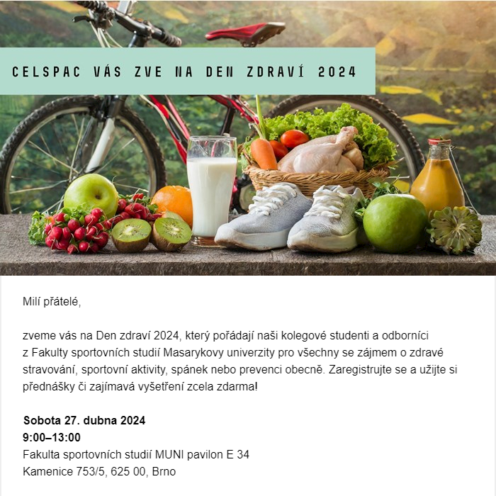 Zúčastněte se Dne zdraví 2024 zdarma 
